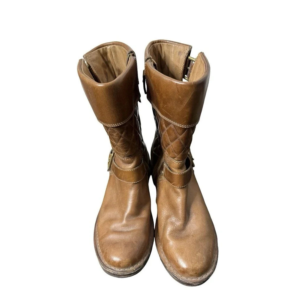 UGG Australia Conor Fawn Boots FAWN short Moto Buckle Boots Size 8 Womens‎